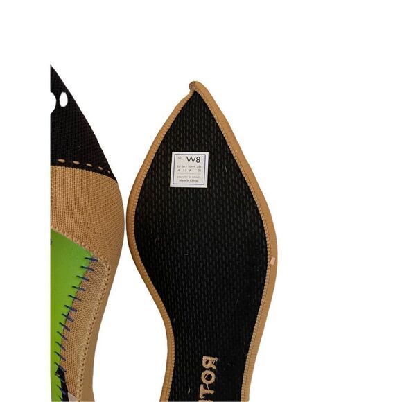 Rothys Womens Brown Black Classic Pointed Toe Camel Cap Ballet Flats Size 8W - Picture 5 of 12